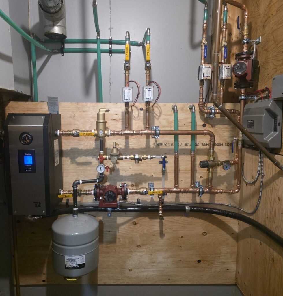 Electric boiler installation